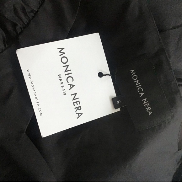 NWT $334 Monica Nera Black Cotton Mini Natasha Dress Puffer Sleeve Size Small - Picture 7 of 10